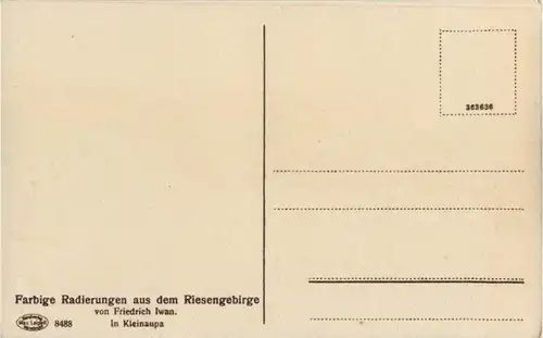 Kleinaupa - Riesengebirge - Künstlerkarte Friedrich Iwan -149532