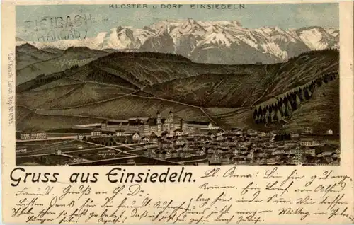 Gruss aus Einsiedeln - Litho -151874