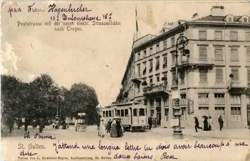 St. Gallen - Poststrasse mit Tram -152870