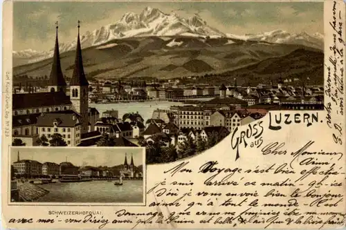 Gruss aus Luzern - Litho -153366