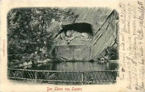 Luzern - Der Löwe - Prägekarte -153274