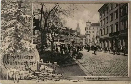 St. Gallen - Hechtplatz - Fröhliche Weihnachten -154000