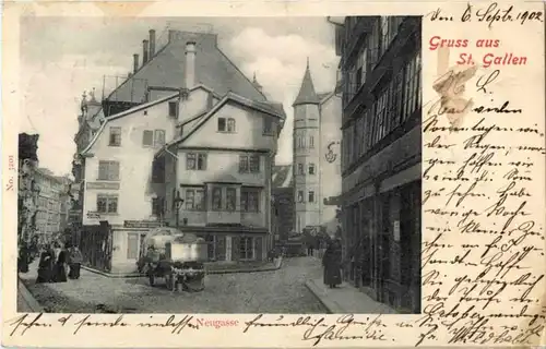 Gruss aus St. Gallen - Neugasse -154062