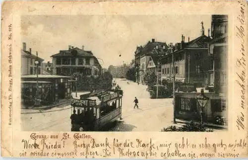 Gruss aus St. Gallen - Tram -154178