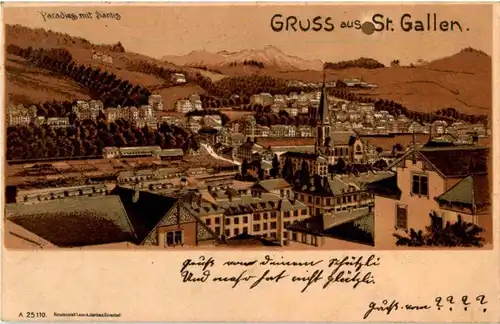 Gruss aus St. Gallen - Litho -152810