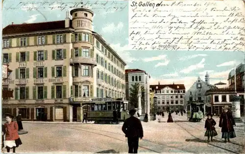 St. Gallen - Hechtplatz mit Tram -152892