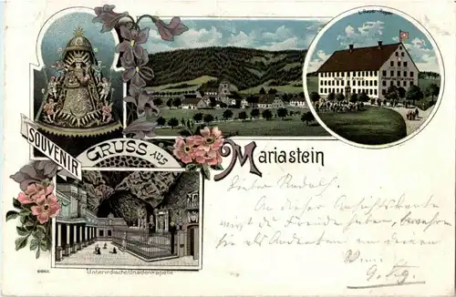 Gruss aus Mariastein - Litho -153828