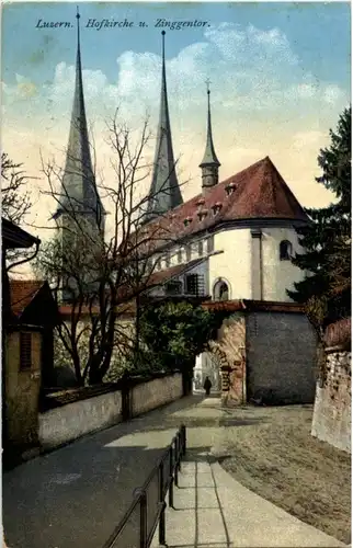 Luzern - Hofkirche und Zinggentor -153262