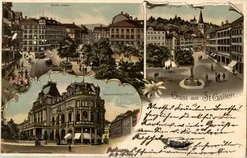 Gruss aus St. Gallen - Litho -154372