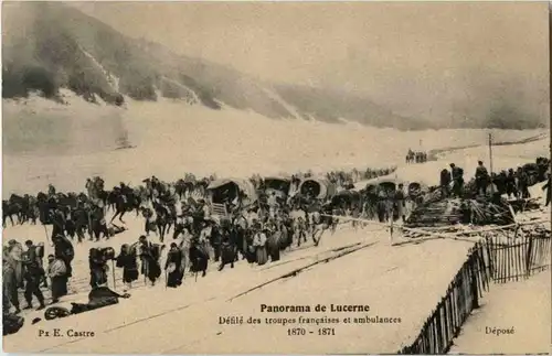 Luzern - Defile des troupes francaises -153384