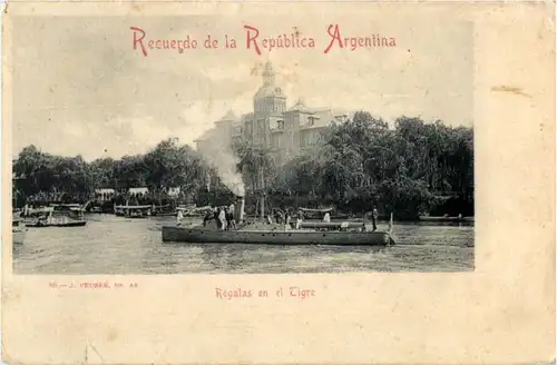 Recuerdo de la Republica Argentina - Regatas en el Tigre -154464