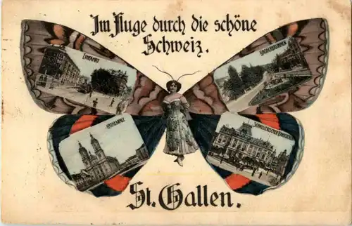Gruss aus St. Gallen - Schmetterling -153922