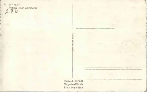 Wamba - Hopital pour Europeens -155298