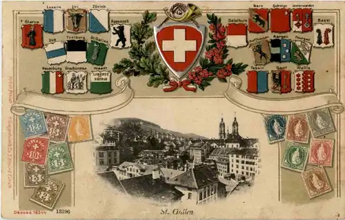 St. Gallen - Litho -153924