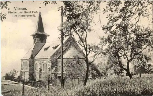 Vitznau - Kirche und Hotel Park -153308
