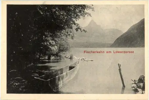 Fischerkahn am Lowerzersee - Werbung Cailler -151912