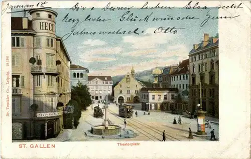 St. Gallen - Theaterplatz -154014