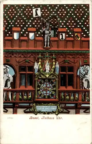 Basel - Rathaus Uhr -155034