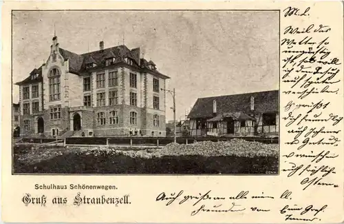 Gruss aus Straubenzell - Schulhaus Schönenwegen -154328