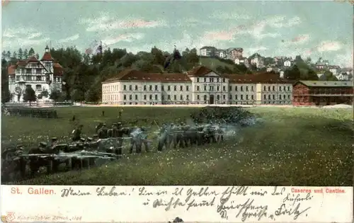 St. Gallen - Kaserne und Cantine -154308