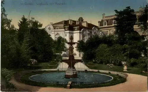 St. Gallen - Stadtpark mit Tonhalle -154192