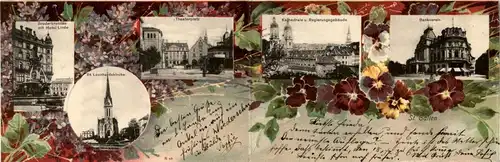 St. Gallen - Klappkarte - Litho -153844