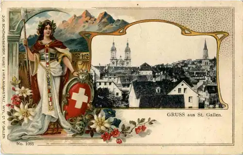 Gruss aus St. Gallen - Litho -153904