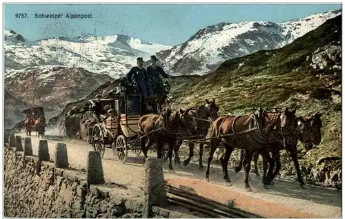 Schweizer Alpenpost - Postkutsche -114818