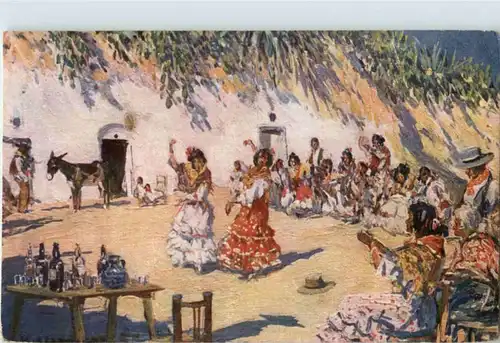 Zambra gitana - Künstlerkarte M. Bertuchi -154848