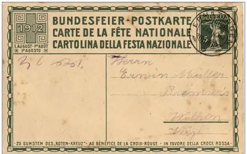 Bundesfeier Postkarte 1912 -114982