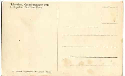 Grenzbesetzung 1914 - Kavallerie Beobachtungsposten -115038