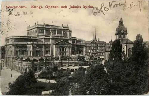 Stockholm - Kungl. Operan och Jakobs kyrka -155370