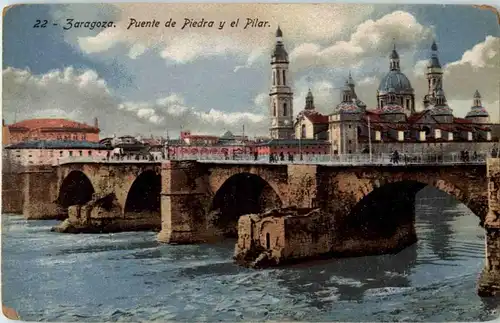 Zaragoza - Puente de Pedra y el Pilar -154846