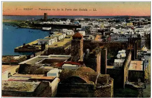 Rabat - Panorama vu de la Porte des Oudaia -115678