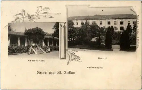 Gruss aus St. Gallen - Kantonsspital -153964