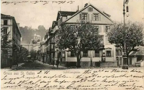 Gruss aus St. Gallen - Schützengasse -154114