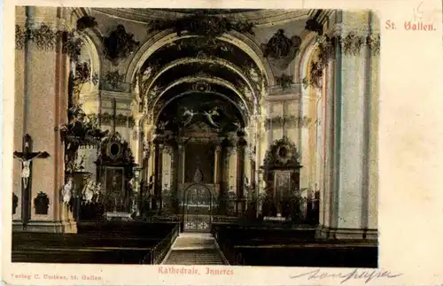 St. Gallen - Kathedrale - Prägekarte -154182