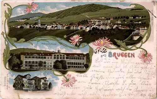 Gruss aus St. Gallen - Bruggen - Litho -154348