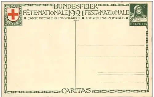 Bundesfeier Postkarte 1921 -116900