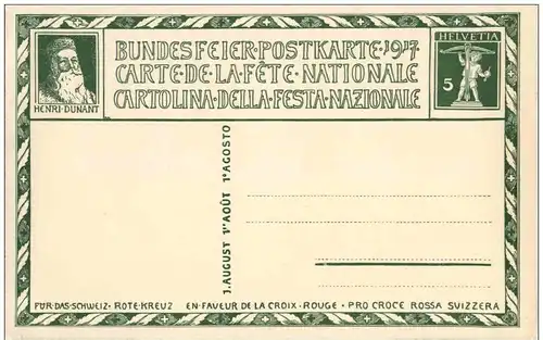 Bundesfeier Postkarte 1917 -116938