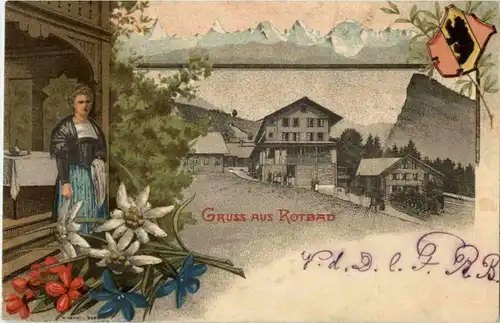 Gruss aus Rotbad - Litho -156804