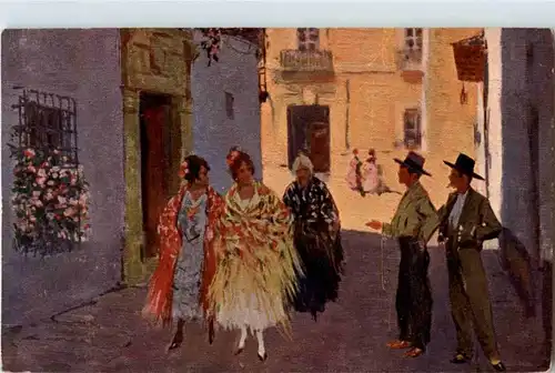 El piropo - Künstlerkarte M. Bertuchi -154858