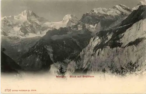 Wengen - blick auf Breithorn -157394