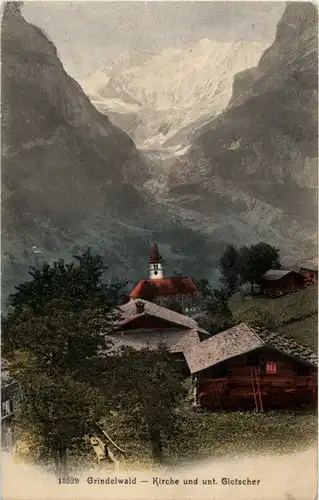 Grindelwald - Kirche und unterer Gletscher -159178