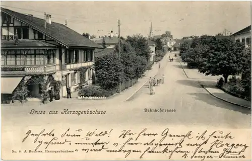 Gruss aus Herzogenbuchsee - Bahnhofstrasse -156588