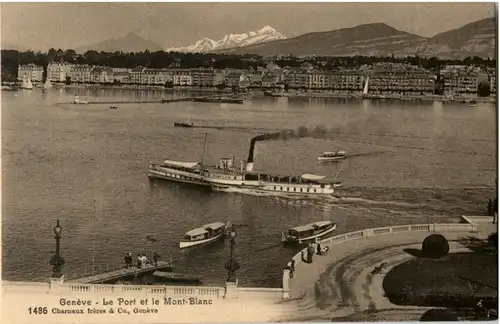 Geneve - Le Port et le Mont Blanc -160450