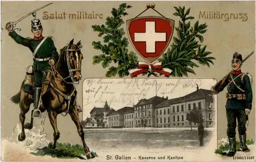 St. Gallen - Kaserne - Prägekarte -160794