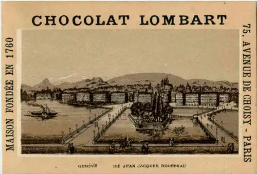 Geneve - Chocolat Lombart - Werbekarte -160024