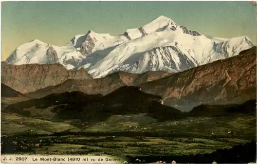 Le Mont Blanc vu de Geneve -159508