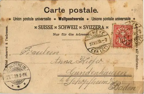 Souvenir de Geneve - Litho -162220